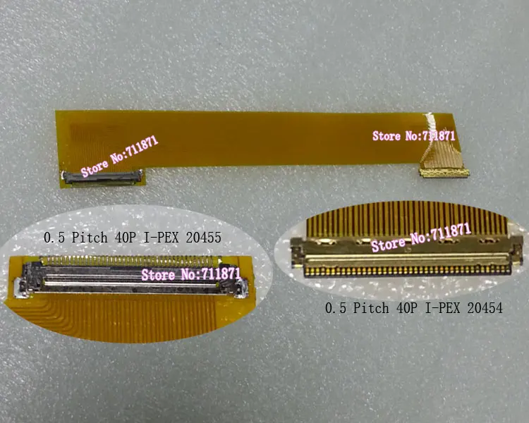 I-PEX 40 P 10,1 14,0 14,1 15,6 дюймов светодиодный удлинитель для ЖК-экрана 40 Pin со штекером для женщин светодиодный кабель для ЖК-экрана с удлинителем