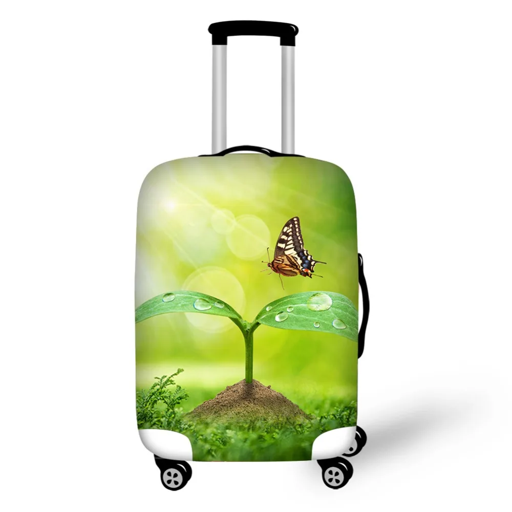Green life germination travel accessories suitcase protective covers 18-32 inch elastic luggage dust cover case stretchable | Багаж и