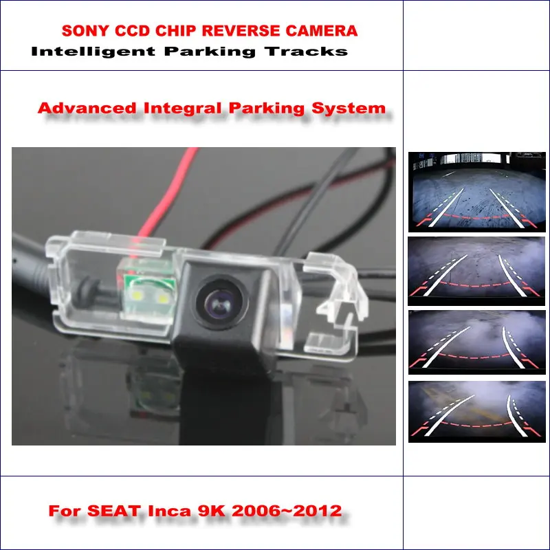 Car Intelligentized Rear Camera For SEAT Inca 9K 2006-2012 Vehicle Backup Reverse Parking Dynamic TrajectoryCAM CCD Night Vision