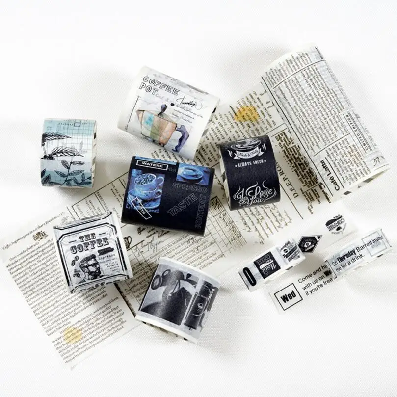 Винтаж стиль Кофе время простой газетная поэзия жизни путешествие лента для