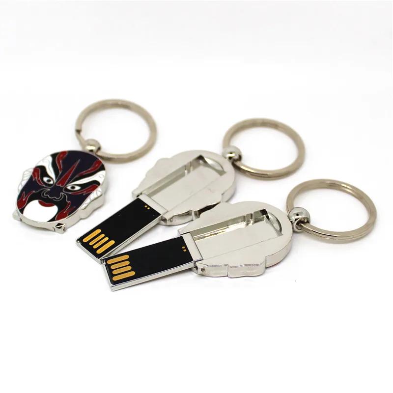 Новый металлический брелок с изображением Пекинской оперы USB флэш накопитель 4 ГБ