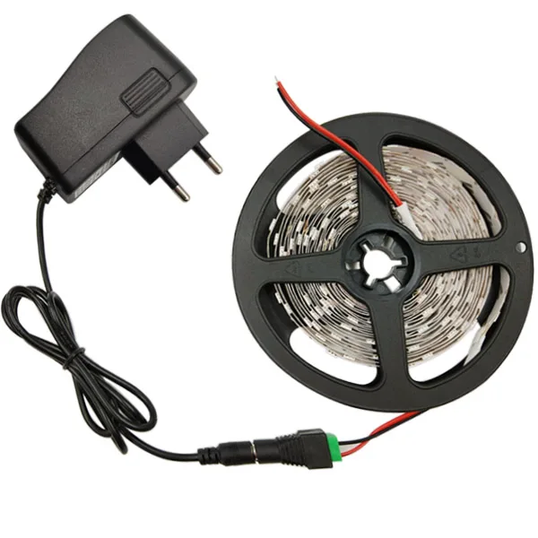 WiFi 5 м Светодиодная лента 2835 SMD DC 12 В fita гибкий RGB светодиодный светильник Диодная лента Белая/теплая/синяя с Wi-Fi контроллером адаптер EU - Испускаемый цвет: Single Color Set
