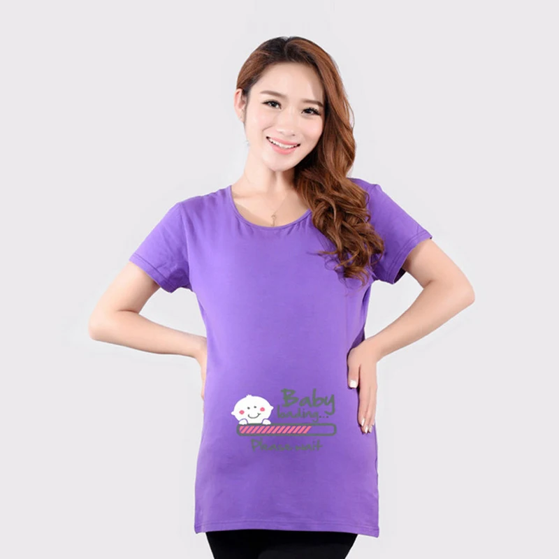 Лидер продаж летние Забавные Рубашки для беременных Детская футболка с
