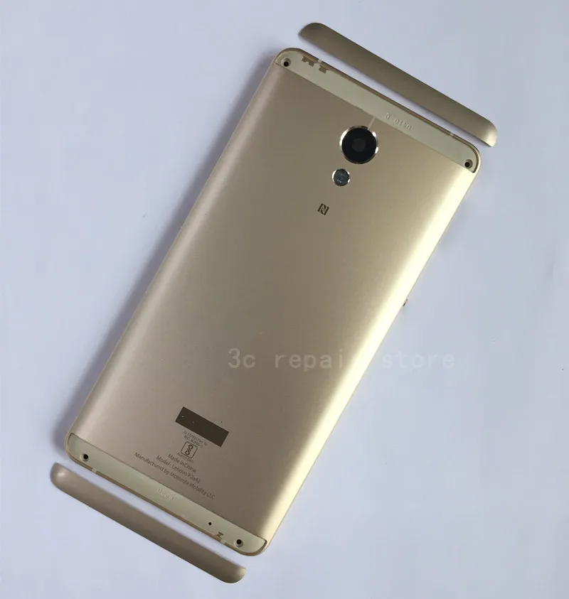 Менее, но лучше оригинальная новая задняя крышка для lenovo P2 P2A42 Верхняя Нижняя панель корпуса P2C72 крышка батареи с боковой кнопкой - Цвет: golden full set