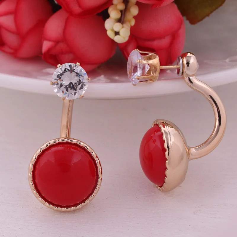 7 цветов новые серьги из двух шариков настоящий бренд Золотая блестящая корона