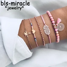 Браслеты Bls miracle в богемном стиле с кисточками и бусинами Набор