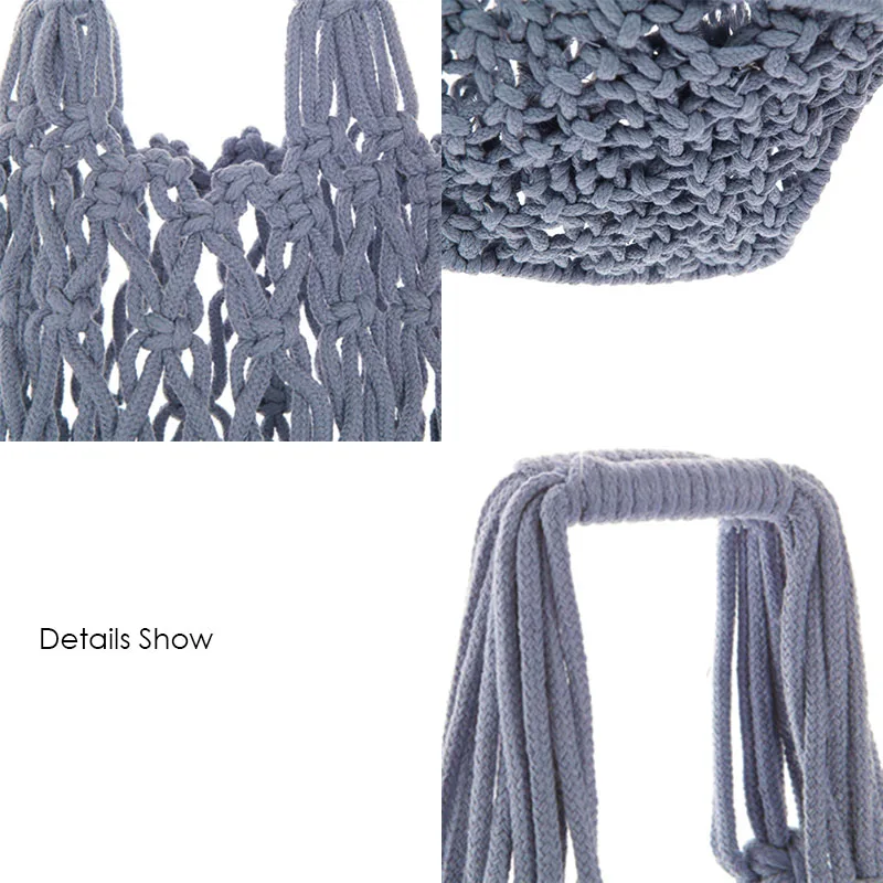 XMESSUN 2021 женская летняя пляжная соломенная сумка модная хлопковая Веревка Тканые