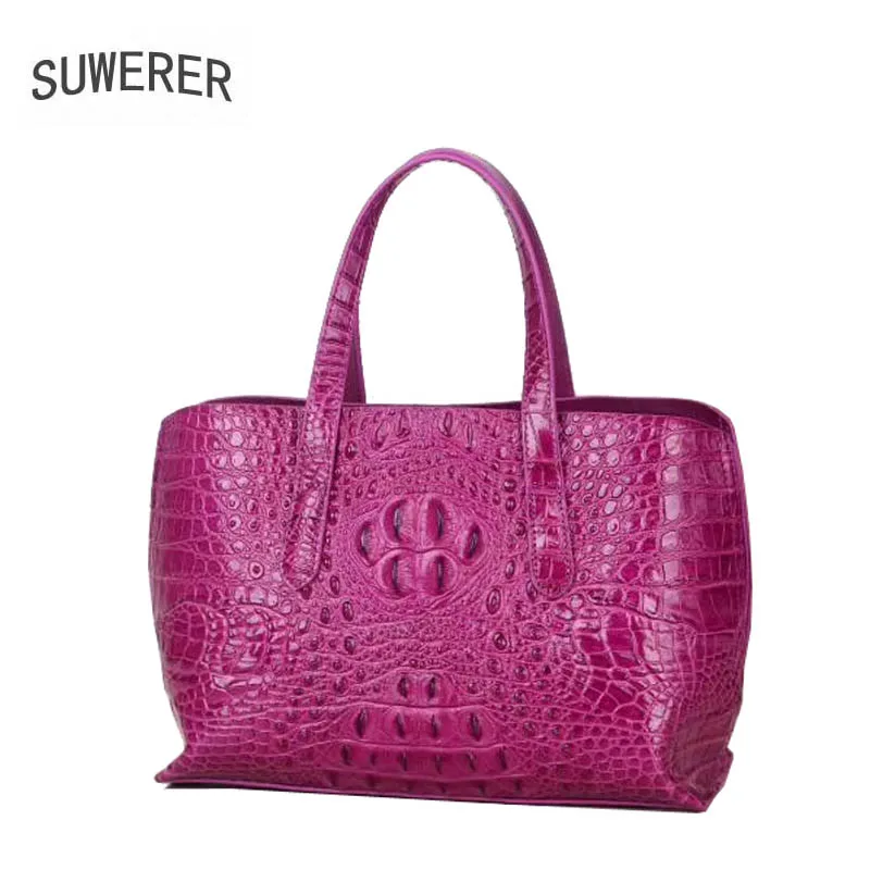 Сумка через плечо SUWERER из натуральной кожи под крокодила для женщин 2020|Сумки с
