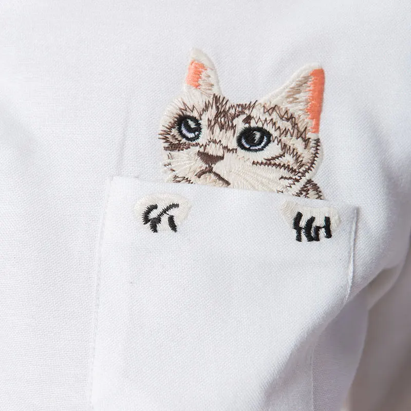 Женская элегантная хлопковая блузка с длинным рукавом Повседневная рубашка