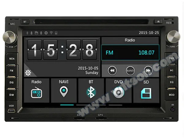 7-дюймовый автомобильный DVD-проигрыватель для Volkswagen Passat 2001-2005 Jetta 1998-2005 и Sharan 2000-2009
