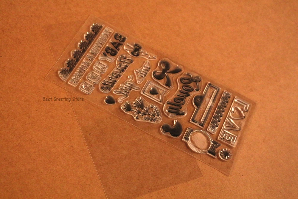 Симпатичные Детские штампы для скрапбукинга изготовления открыток силиконовые