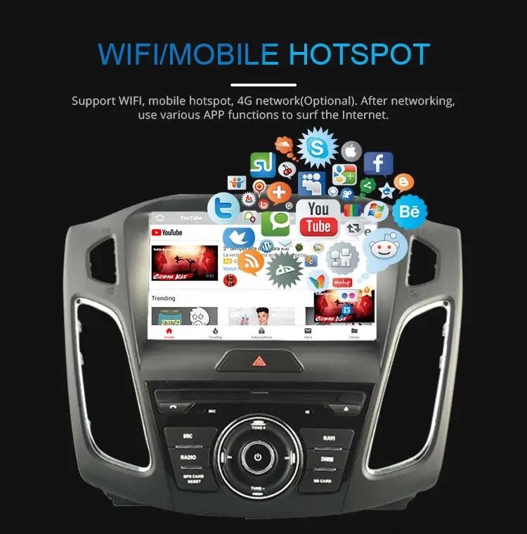 JDASTON Android 9,0 dvd-плеер для автомобиля Ford Focus wifi Мультимедиа gps стерео 1Din Автомагнитола аудио авто видео