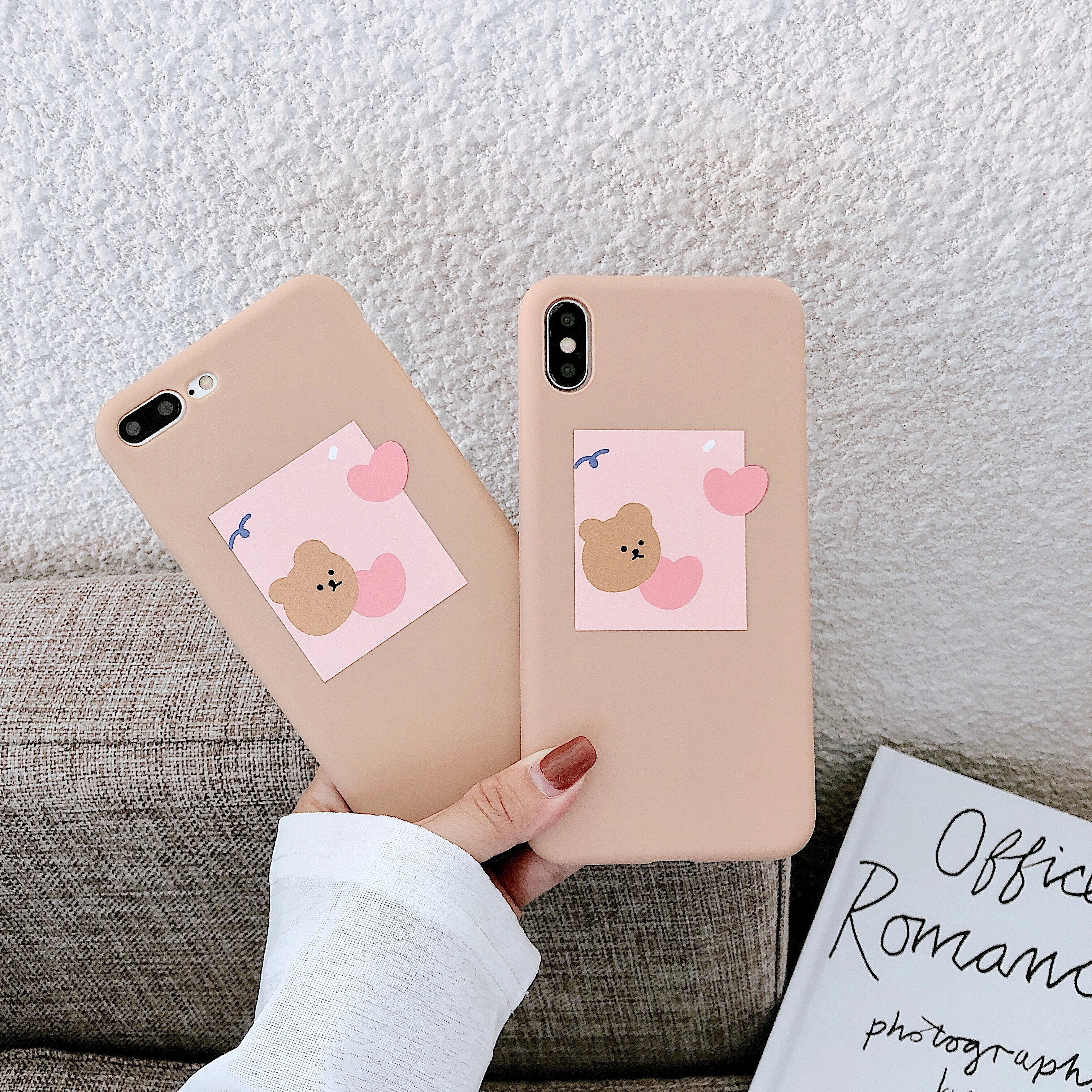 Милый чехол для пары с животными iphone 7 8 X XS Max XR 6 6S Plus мягкий TPU защита экрана