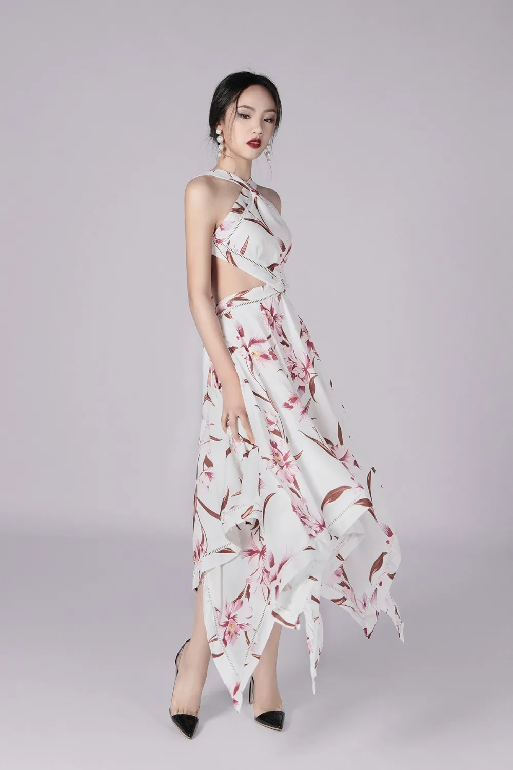 

2019 New Women multi halter sleeveless off shoulder Vestidos Celebrity Evening Party Bodycon Floor - length wholesale