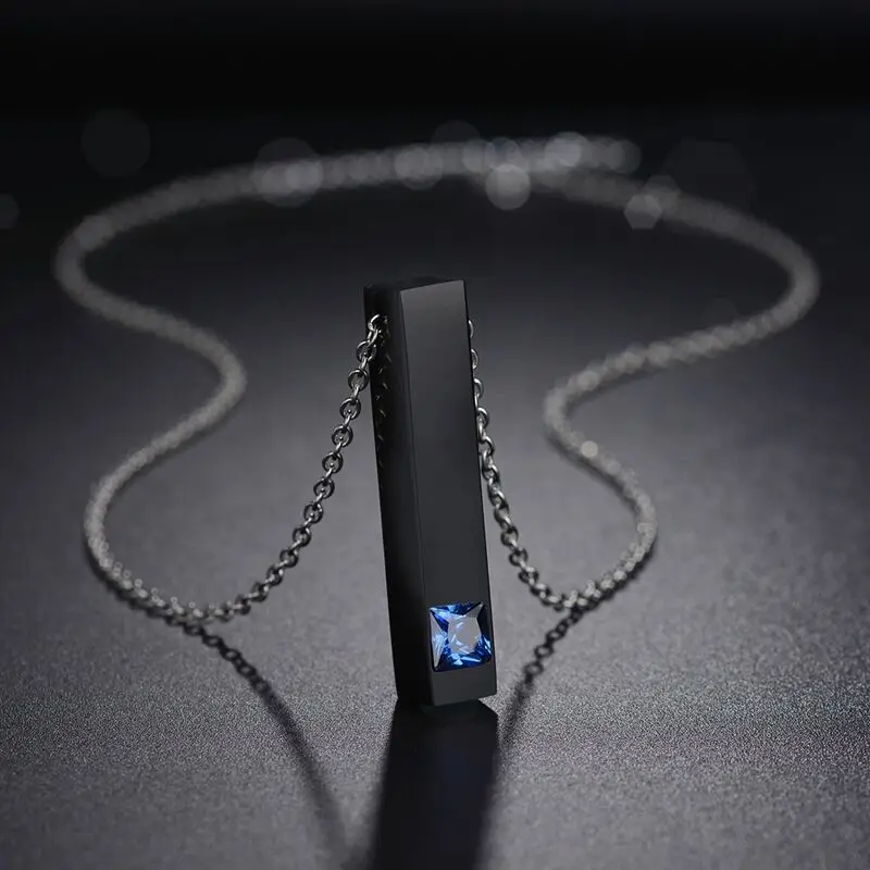 Ожерелье ELSEMODE из нержавеющей стали с гравировкой имени черного и розового золота