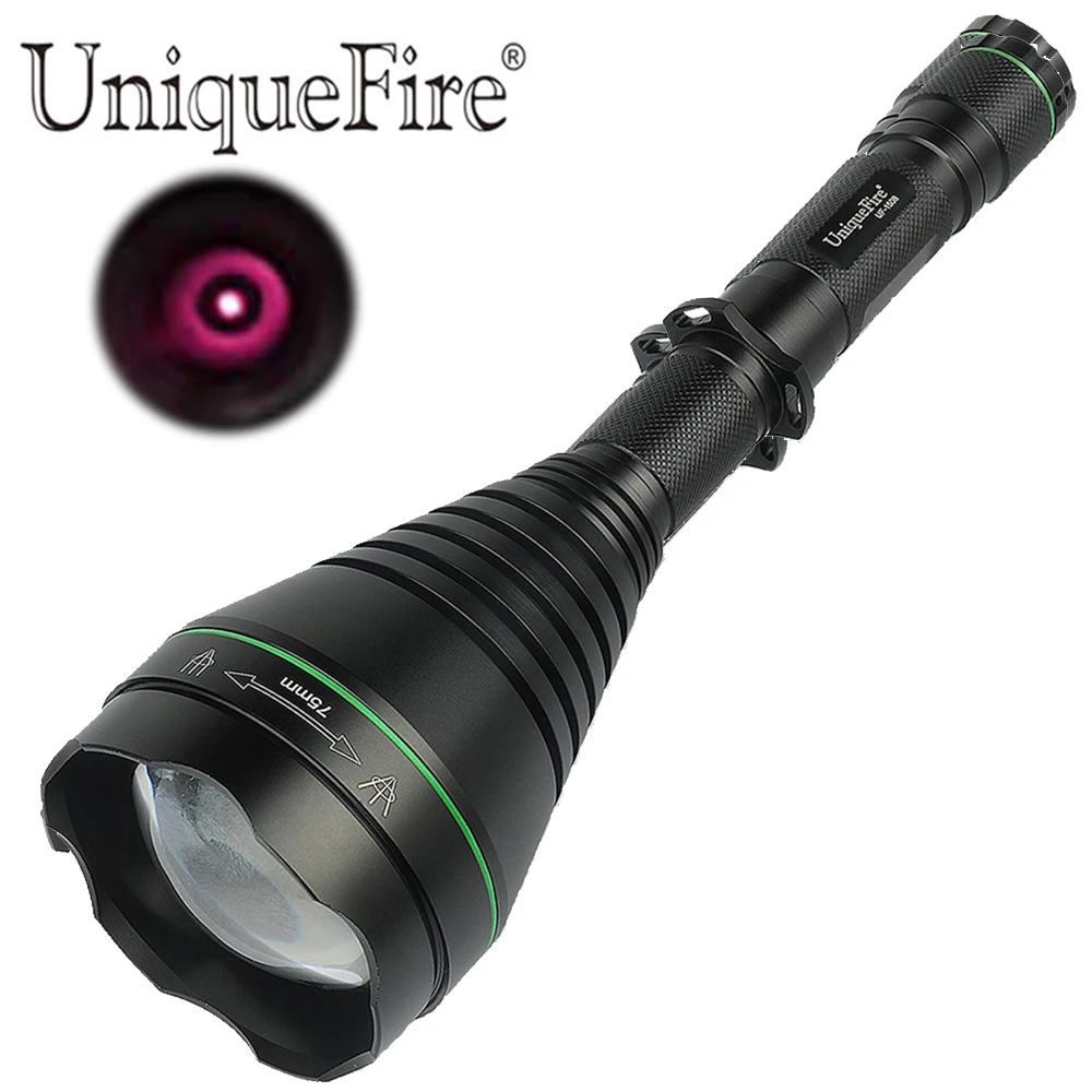 UniqueFire Tactical 1508 Infrared Light IR 850nm Led Flashlight Night Vision T75 Zoomable Focus 3 Modes Torch for Night Hunting