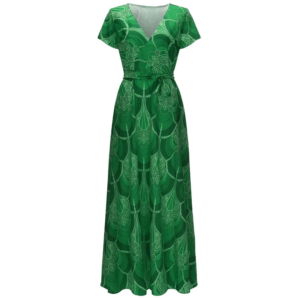 JAYCOSIN летнее пляжное макси платье женское длинное в стиле бохо с цветочным