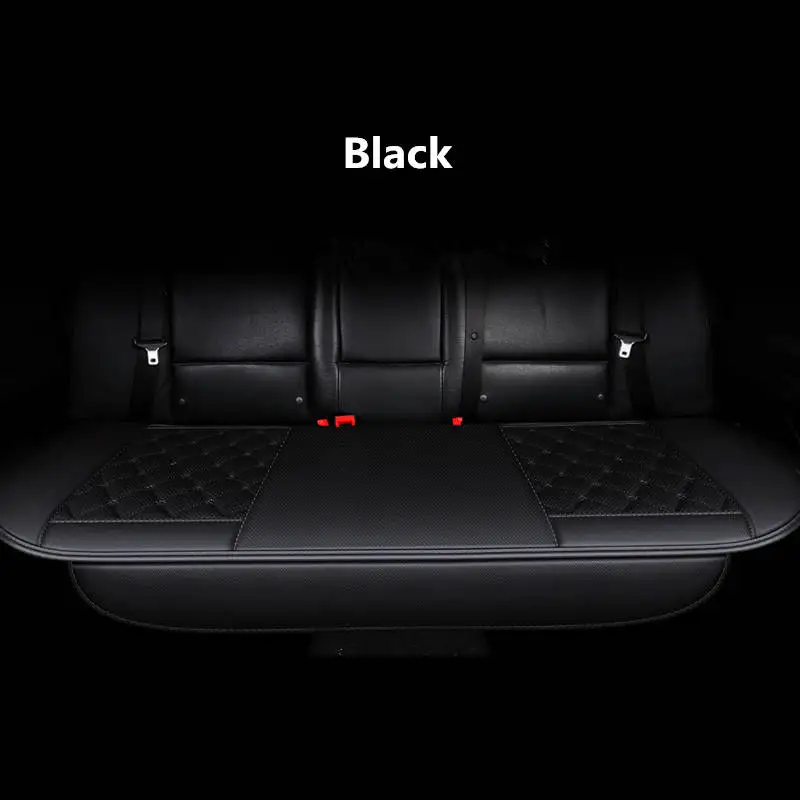 Black 1 Pcs Подушка для автомобильного сиденья, Новая Кожаная подушка для сиденья без спинки, три комплекта дышащей нескользящей подкладки, четыре сезона - Название цвета: Black 1 Pcs