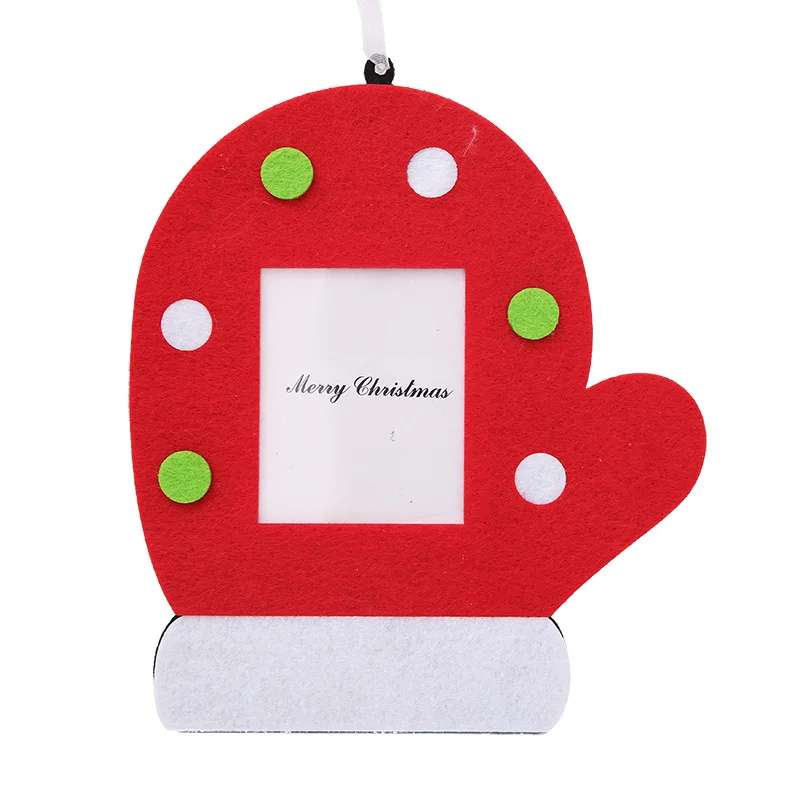 Рождественская Нетканая тканевая перчатка для дерева шляпа фоторамка держатель