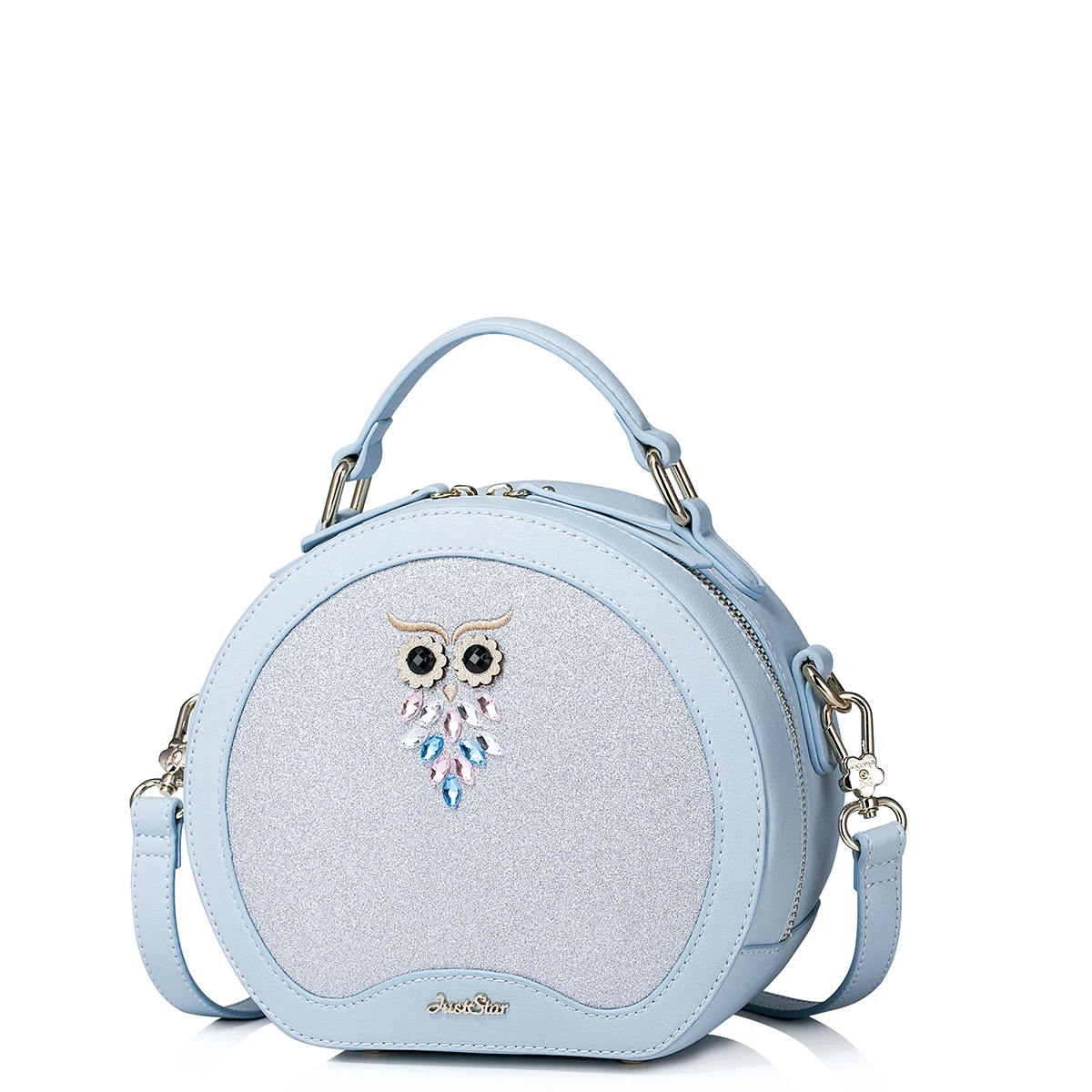 2017 Роскошные блестками летние Для женщин ручка сверху Сумки Сова С кристалалми и