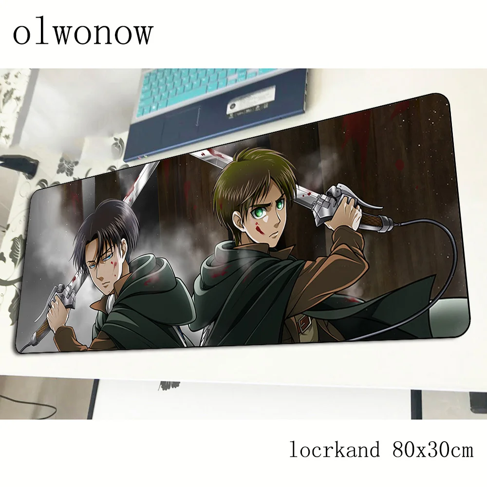 Коврик для мыши attack on titan 80x30 см лидер продаж игровой коврик геймеров