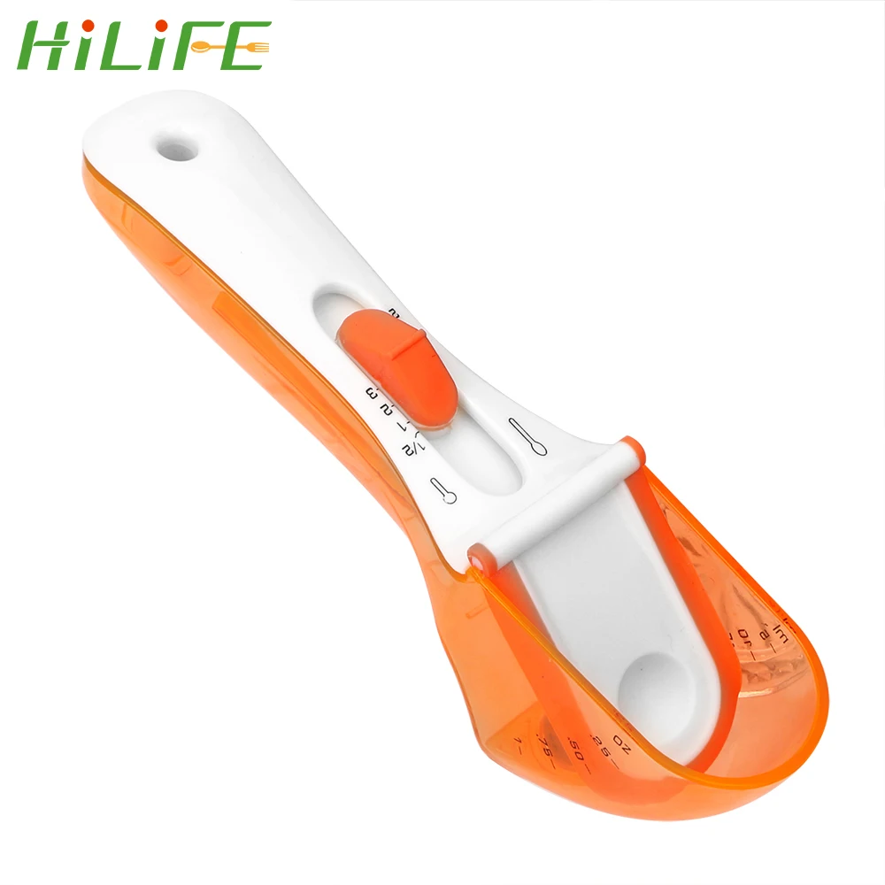 HILIFE Регулируемая измерительная ложка 5 мл-30 мл кухонные принадлежности пластиковый мерный стакан со шкалой