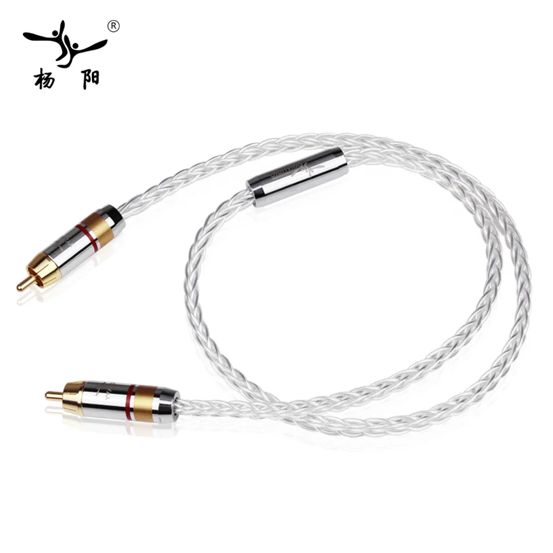 Цифровой коаксиальный кабель YYAUDIO 7N OCC с посеребренным покрытием 75 Ом Hi Fi 1 м 2 м|rca to