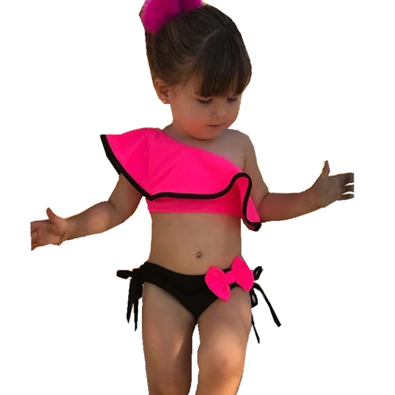 Модный летний купальный комплект для девочек детская одежда Спортивный костюм
