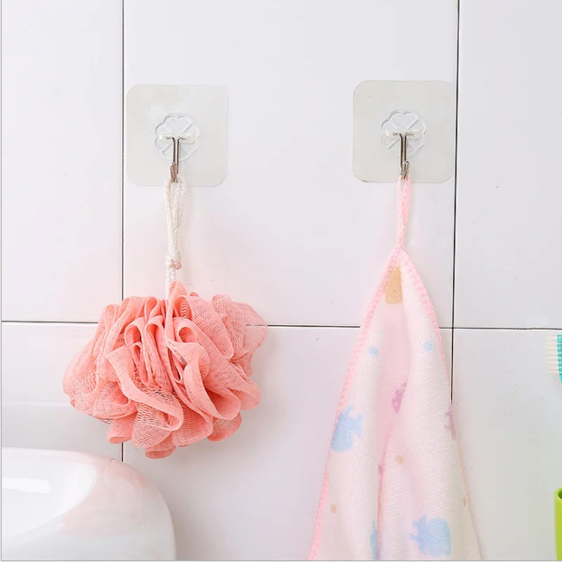 5 шт. прозрачные крепкие самоклеящиеся вешалки для дверей полотенца Швабра