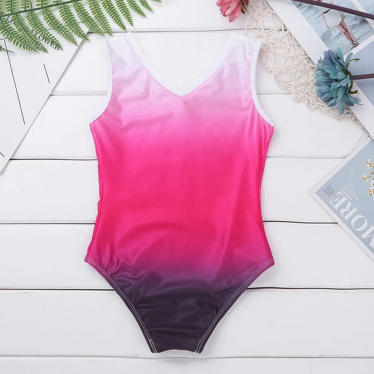 ChicTry детские подростковые цельные гимнастические трико для девочек без рукавов