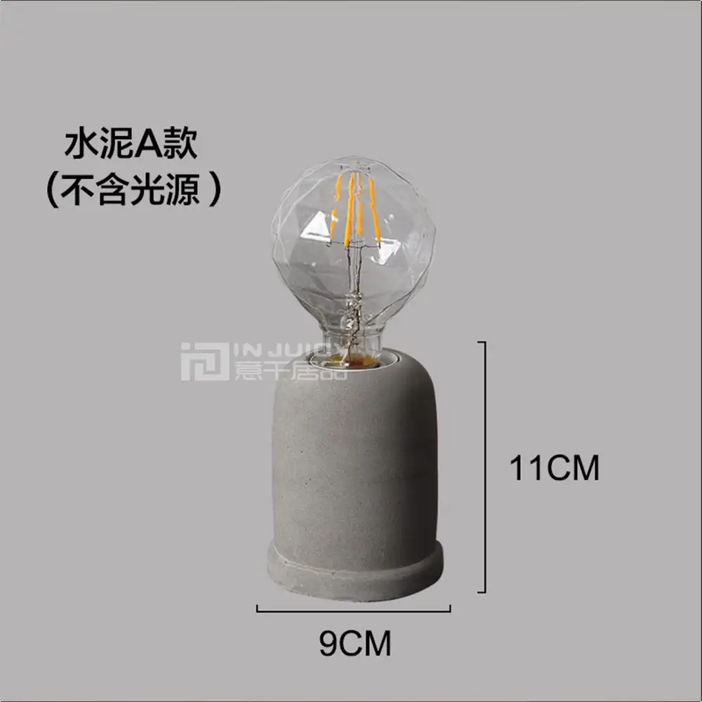 Винтаж промышленные Эдисон лампы бетонный цементный настольная лампа E27 Led