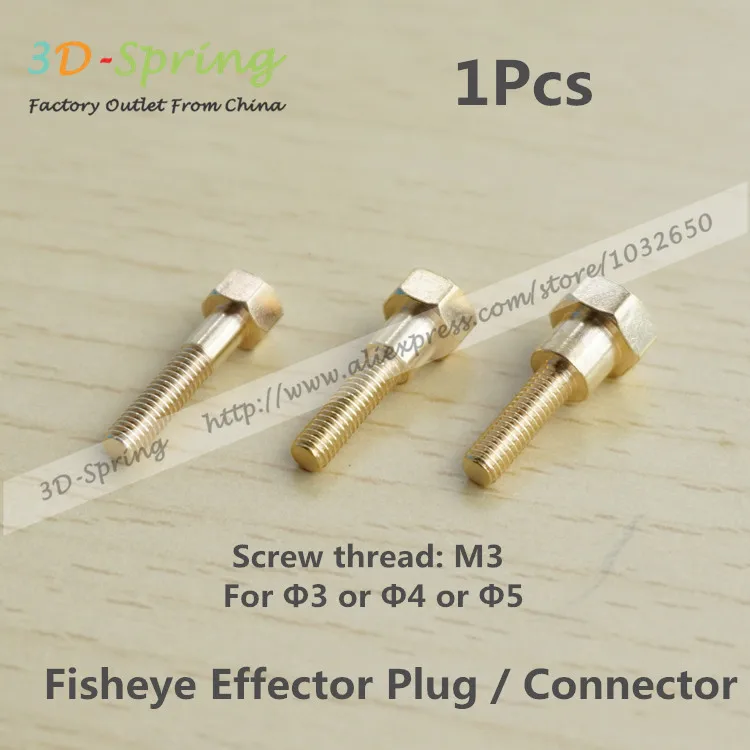 Разъем Effector M3 M4 диаметр резьбы 3 мм/4 мм/5 мм длина 17 для 3D принтера Reprap Kossel|fisheye