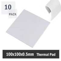 10pcs gdstime 100x100x0 5 mm cpu dip ic chip cooling heatsink silicone thermal pad 0 5mm