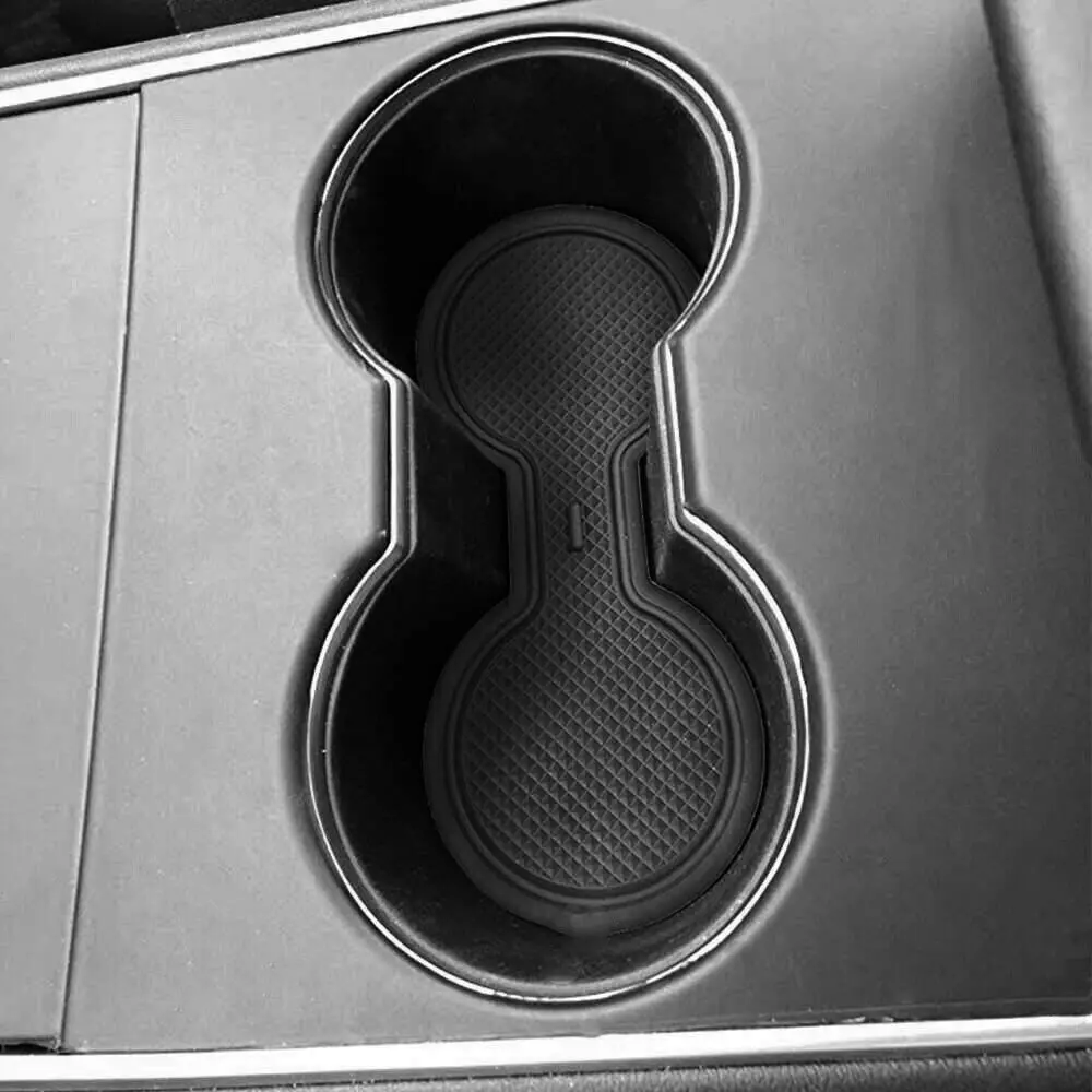 

Door Groove Pad Coaster Water Coaster For Tesla Model 3 2017~2019 Cup Holder&Center Console Liner/Mats Accessories