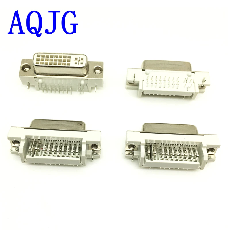 100 шт. DVI 29Pin к PCB 90 градусов гнездовой разъем 24 + 5 Pin разъем/разъем для видео аудио