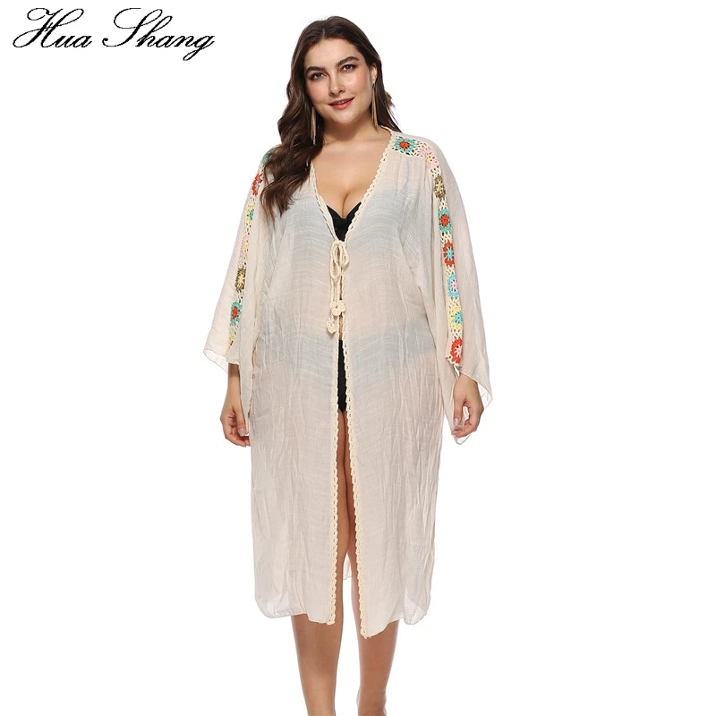 Женское летнее платье туника с V образным вырезом и длинным рукавом|Женские