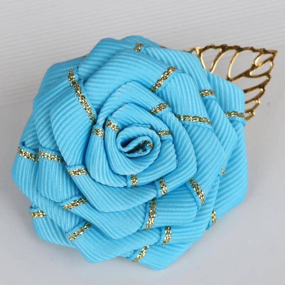 Новинка свадебная бутоньерка для выпускного вечера брошь в виде цветка темно