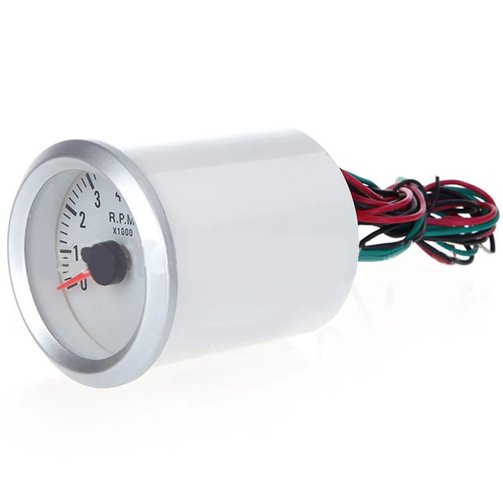 Белый + синий 2 дюйма/52 мм светодиодный Тахометр модифицированное оборудование