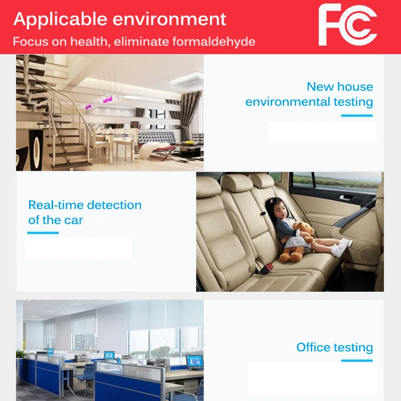 Детектор формальдегида детектор газа TVOC качества воздуха монитор LCD домашняя