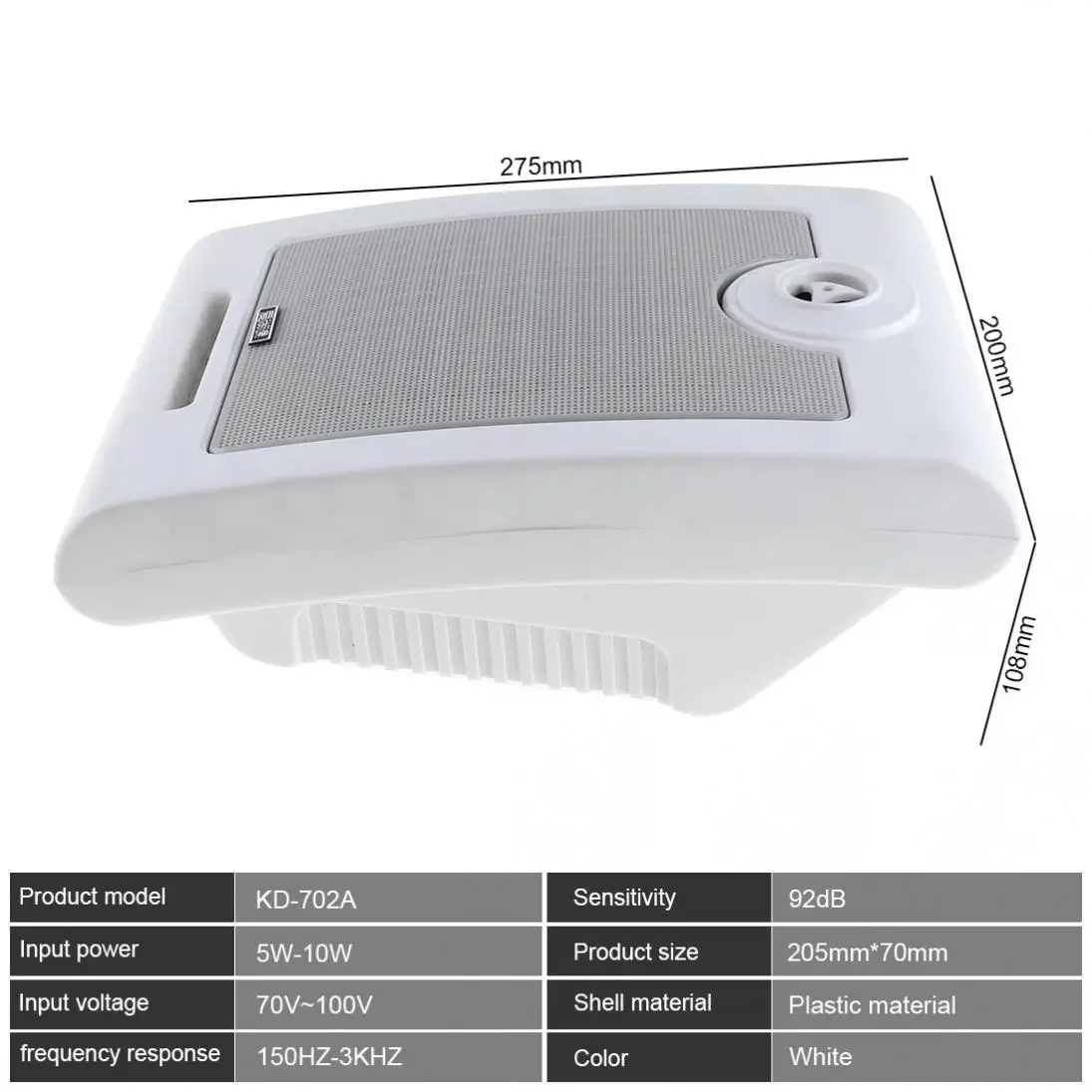 KD-702 10W Fashion Wall-mounted Ceiling Speaker Public Broadcast for Park / School Shopping Mall Railway Station | Электроника