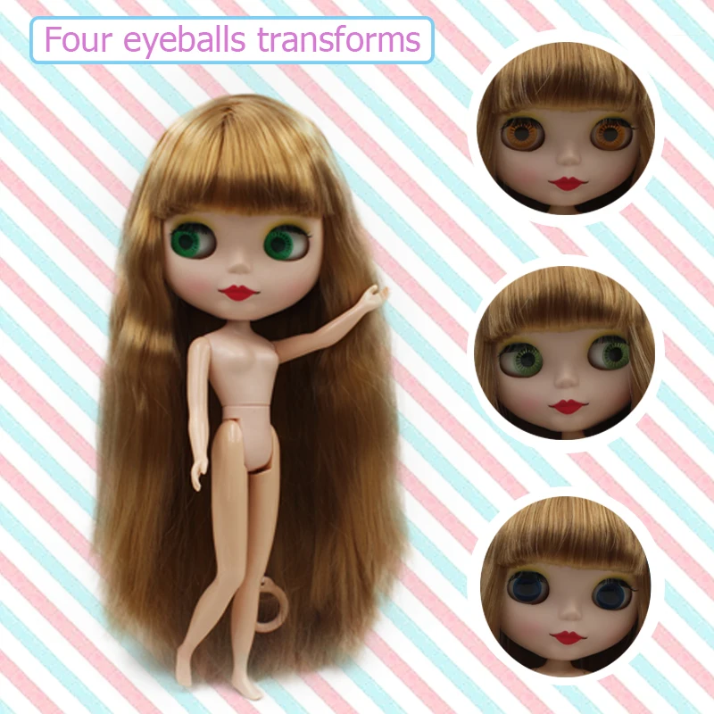 Шарнирная кукла Blyth, фабрика Neo Blyth кукла Обнаженная Заказная матовое лицо куклы можно изменить Макияж Платье DIY, 1/6 шарнирные куклы 4