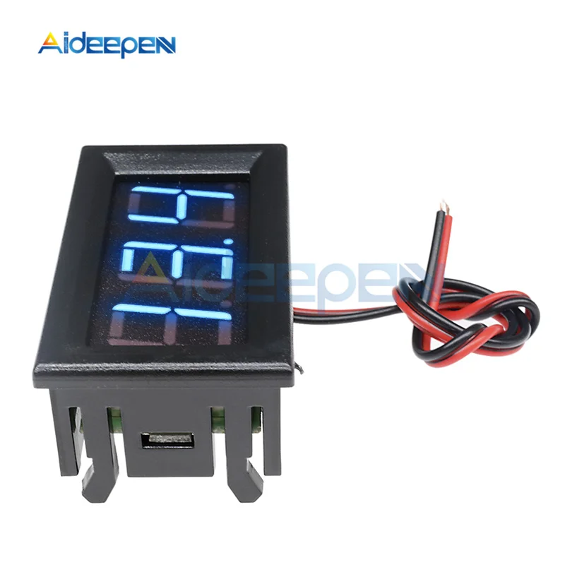 DC5V-120V Blue 0,56 дюйма 2 провода Мини цифровой вольтметр переменного тока 70-500 в светодиодный цифровой измеритель напряжения постоянного тока 4,5-30 В постоянного тока 5-120 в вольт инструмент для автомобиля - Цвет: DC5V-120V Blue