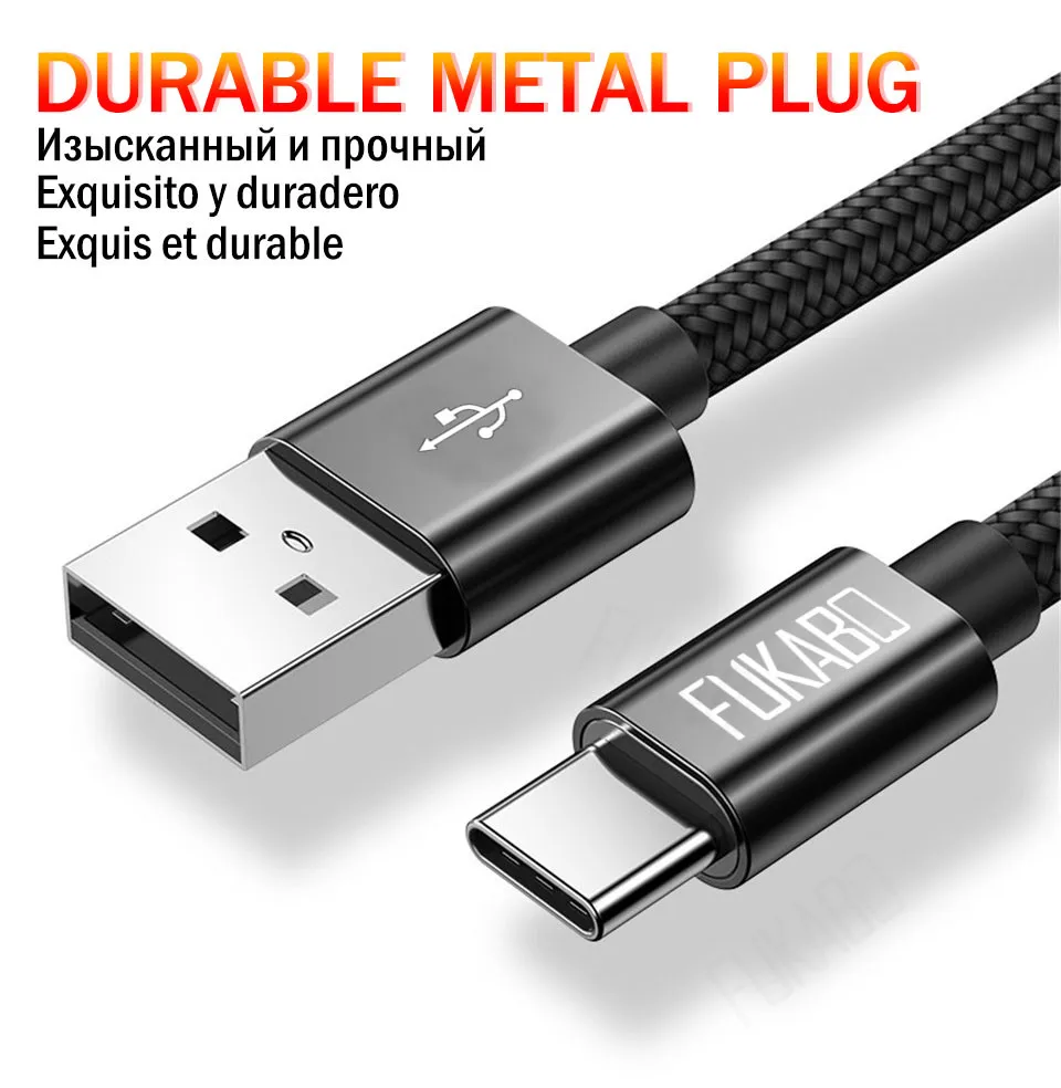 2.4A usb type-C кабель для huawei P30 Pro mate 20 Xiaomi Redmi Note 7 шнур для samsung Galaxy S10 S9 Plus A50 Быстрая зарядка USB