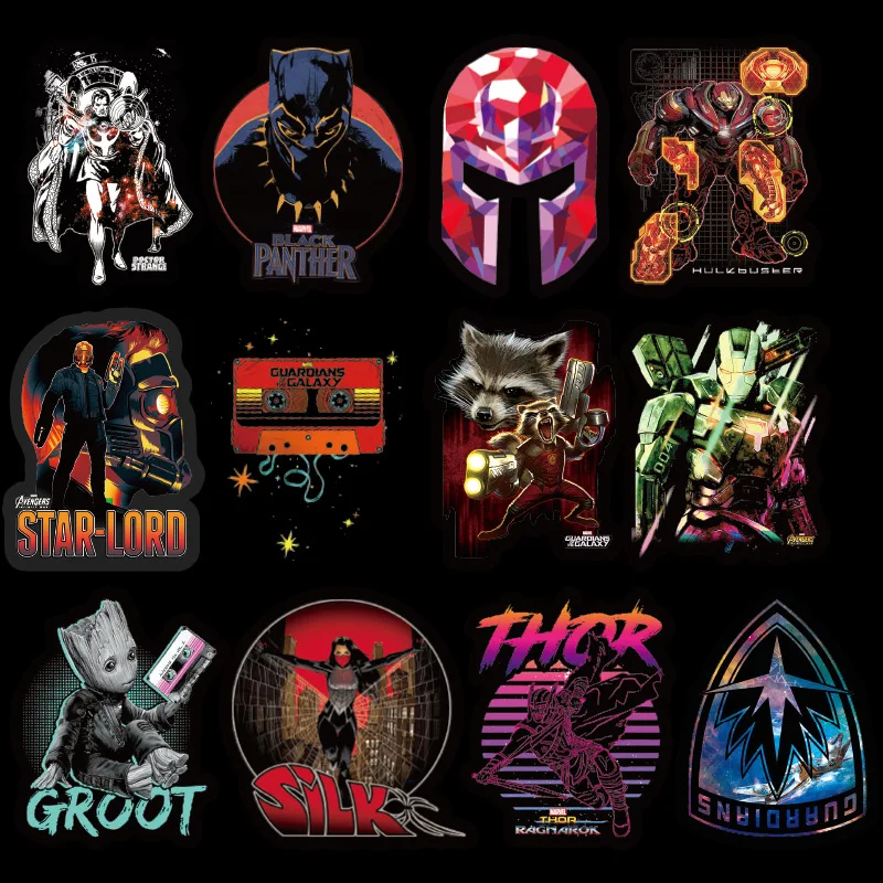 Супер герой наклейки Marvel игрушки скейтборд мотоцикл багаж наклейки для Ноутбука Набор ПВХ водонепроницаемый Человек-паук Ironman Pegatinas