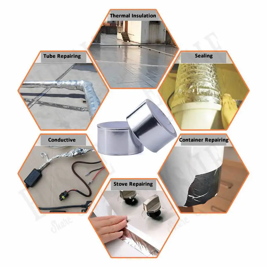 50 м 1 рулон водонепроницаемая самоклеящаяся лента из алюминиевой фольги