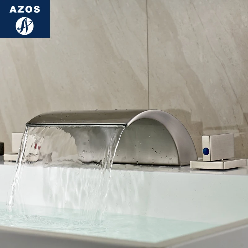 Смесители для раковины в ванную комнату устанавливаемый на бортик водопад