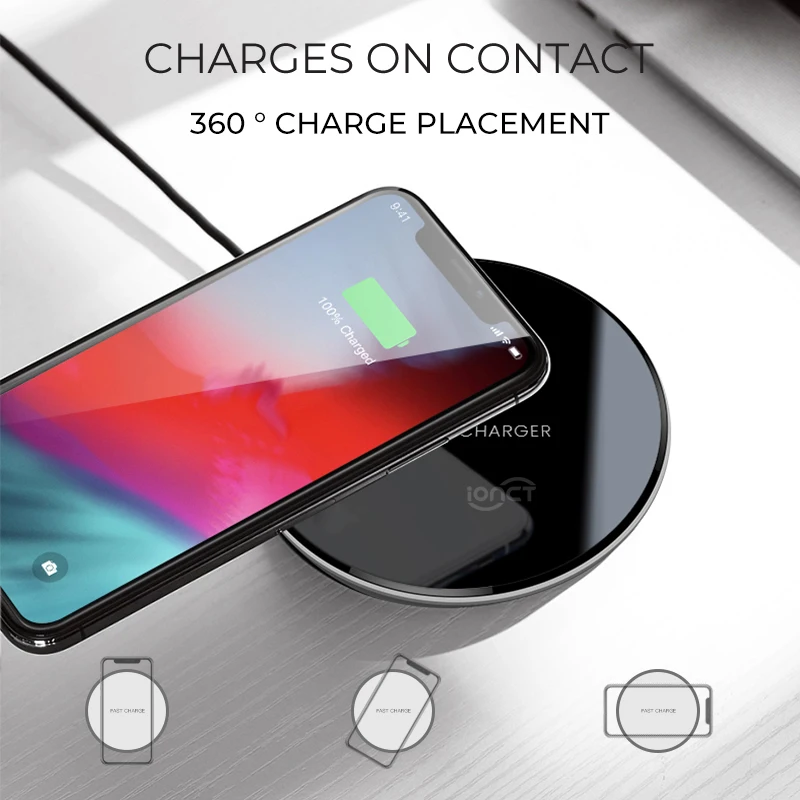 Беспроводное зарядное устройство iONCT 5 Вт для iPhone X XR XS Max 8 Беспроводная зарядка USB