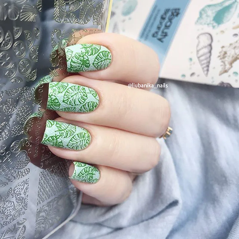 BeautyBigBang 6*12 см прямоугольные штампованные пластины для ногтей летний шаблон
