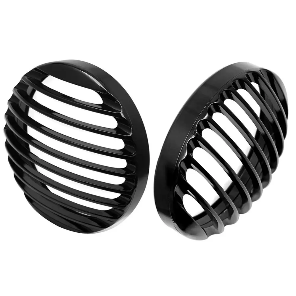 Черный 5,7" 5 3/4" светодиодные фары Гриль Крышка для Harley Sportster 883 1200 XL железные пользовательские 2004-2013 крышка фары