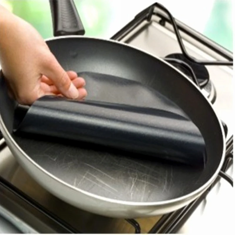 2pcs High-temperature Pan Mat Non-stick Round Pan Liner Sheet